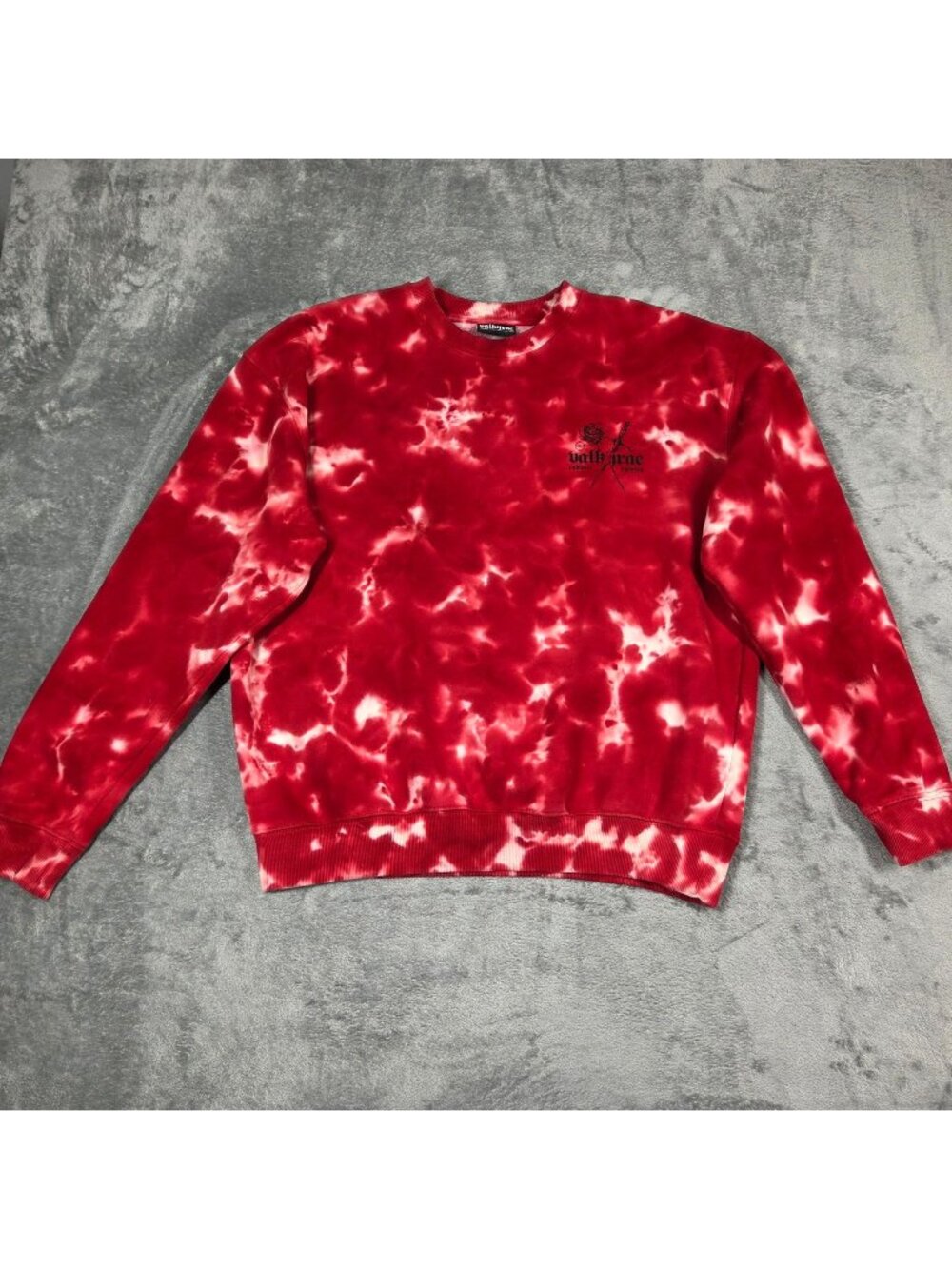 Valkyrae Radiant Spirits Sweatshirt Womens Small Red Tie Dye Pullover Merch